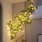 LED String Lights with Pink Roses for Wall Decor – 5 Metre Decorative Fairy Lights