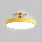 Isla Round Flush-Mount LED Ceiling Light – Black Metal with White Diffuser for Dining Rooms & Offices, Six Colours