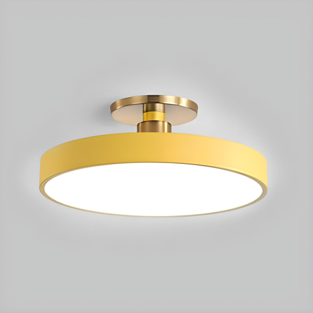 Isla Round Flush-Mount LED Ceiling Light – Black Metal with White Diffuser for Dining Rooms & Offices, Six Colours