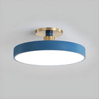 Isla Round Flush-Mount LED Ceiling Light – Black Metal with White Diffuser for Dining Rooms & Offices, Six Colours