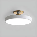 Isla Round Flush-Mount LED Ceiling Light – Black Metal with White Diffuser for Dining Rooms & Offices, Six Colours