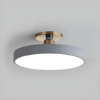 Isla Round Flush-Mount LED Ceiling Light – Black Metal with White Diffuser for Dining Rooms & Offices, Six Colours