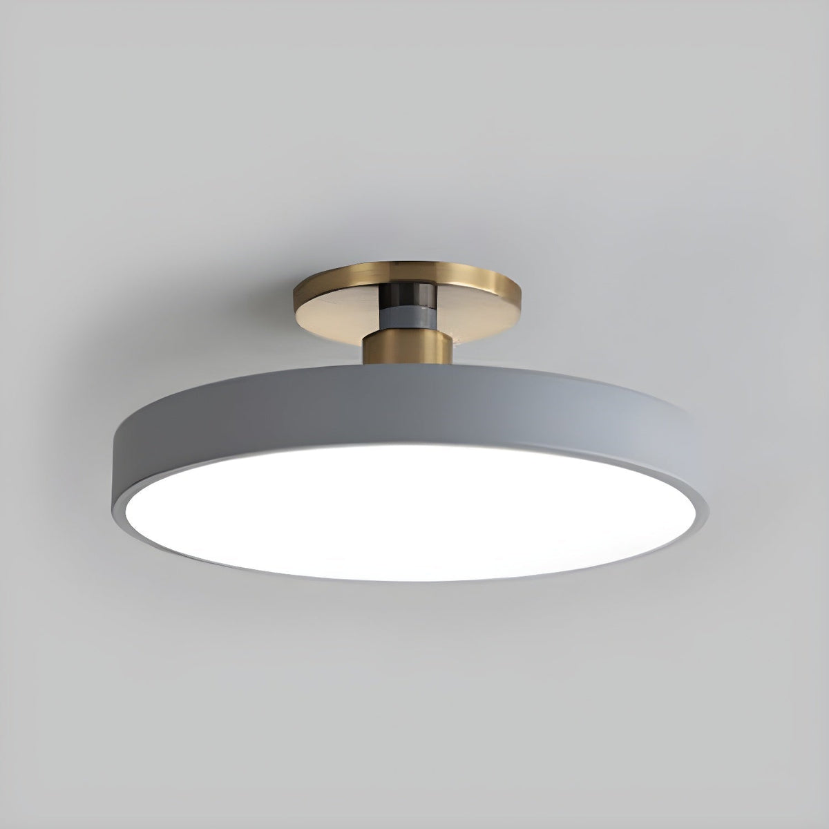 Isla Round Flush-Mount LED Ceiling Light – Black Metal with White Diffuser for Dining Rooms & Offices, Six Colours