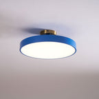 Isla Round Flush-Mount LED Ceiling Light – Black Metal with White Diffuser for Dining Rooms & Offices, Six Colours