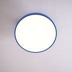 Isla Round Flush-Mount LED Ceiling Light – Black Metal with White Diffuser for Dining Rooms & Offices, Six Colours