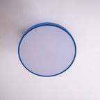 Isla Round Flush-Mount LED Ceiling Light – Black Metal with White Diffuser for Dining Rooms & Offices, Six Colours