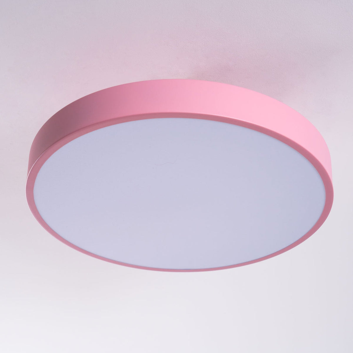 Isla Round Flush-Mount LED Ceiling Light – Black Metal with White Diffuser for Dining Rooms & Offices, Six Colours