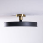 Isla Round Flush-Mount LED Ceiling Light – Black Metal with White Diffuser for Dining Rooms & Offices, Six Colours