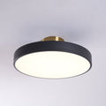 Isla Round Flush-Mount LED Ceiling Light – Black Metal with White Diffuser for Dining Rooms & Offices, Six Colours