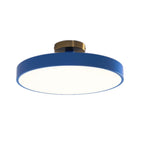 Isla Round Flush-Mount LED Ceiling Light – Black Metal with White Diffuser for Dining Rooms & Offices, Six Colours