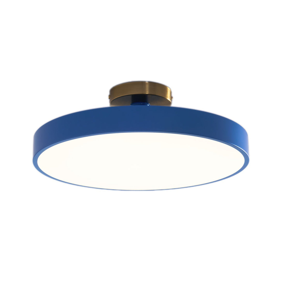 Isla Round Flush-Mount LED Ceiling Light – Black Metal with White Diffuser for Dining Rooms & Offices, Six Colours