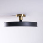 Isla Round Flush-Mount LED Ceiling Light – Black Metal with White Diffuser for Dining Rooms & Offices, Six Colours