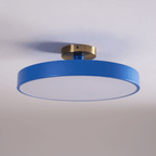 Isla Round Flush-Mount LED Ceiling Light – Black Metal with White Diffuser for Dining Rooms & Offices, Six Colours