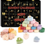 Candle Advent Calendar with 24 Heart-Shaped Candles 2026