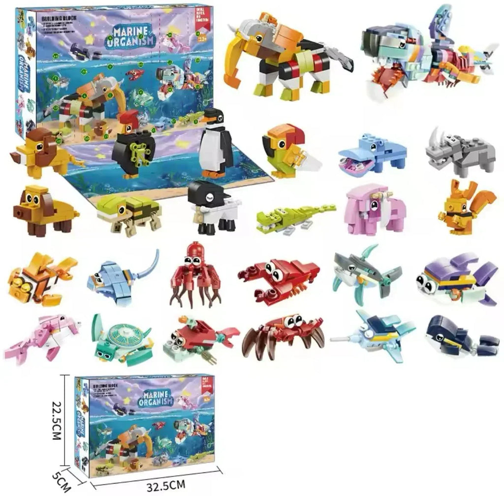 Building Blocks Advent Calendar with 24 Mini Brick Models 2026