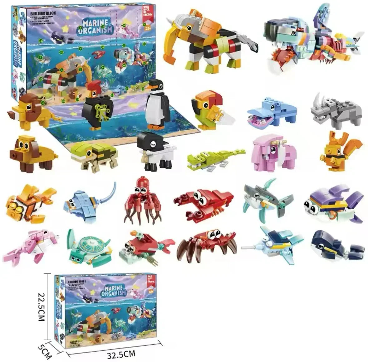 Building Blocks Advent Calendar with 24 Mini Brick Models 2026