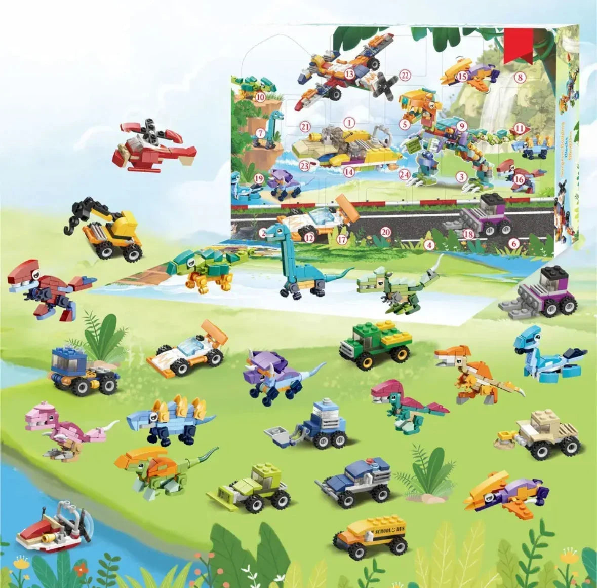 Building Blocks Advent Calendar with 24 Mini Brick Models 2026
