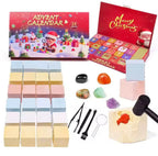 Crystal Dig Advent Calendar with 24 Plaster Blocks and Excavation Tools 2026