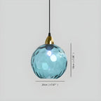 Smoked Glass Globe Pendant Light – Grey, E26, 20 cm, Mood Lighting for Dining Table, Living Room & Bedroom
