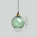 Smoked Glass Globe Pendant Light – Grey, E26, 20 cm, Mood Lighting for Dining Table, Living Room & Bedroom