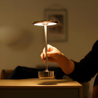 Cordless Rechargeable LED Table Lamp with Touch Dimming – Luxury Mood Light for Living Room & Bedroom