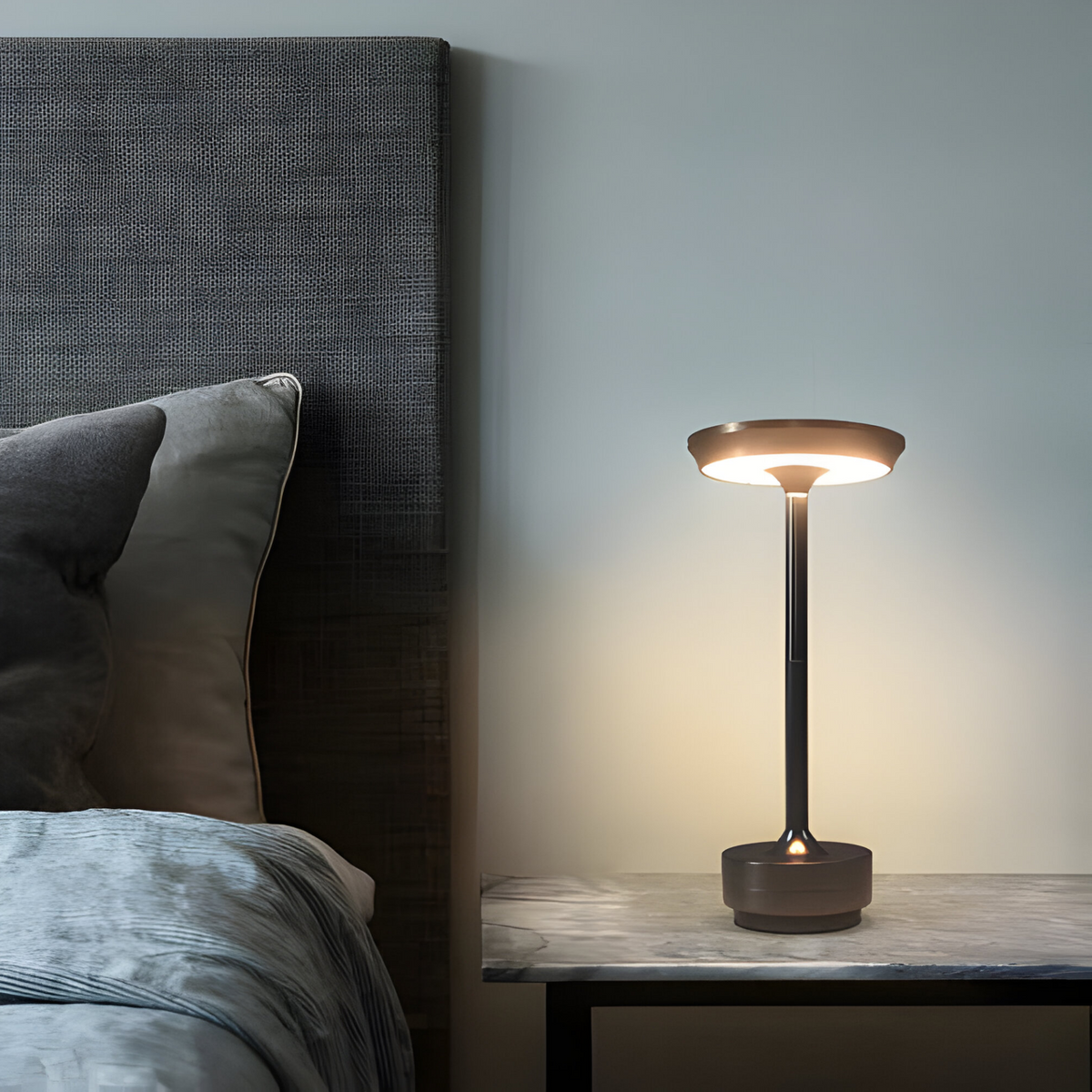 Cordless Rechargeable LED Table Lamp with Touch Dimming – Luxury Mood Light for Living Room & Bedroom