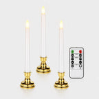 Flameless LED Pillar Candles, Set of 3, with Remote Control – Cordless Mood Lighting Candle Lights
