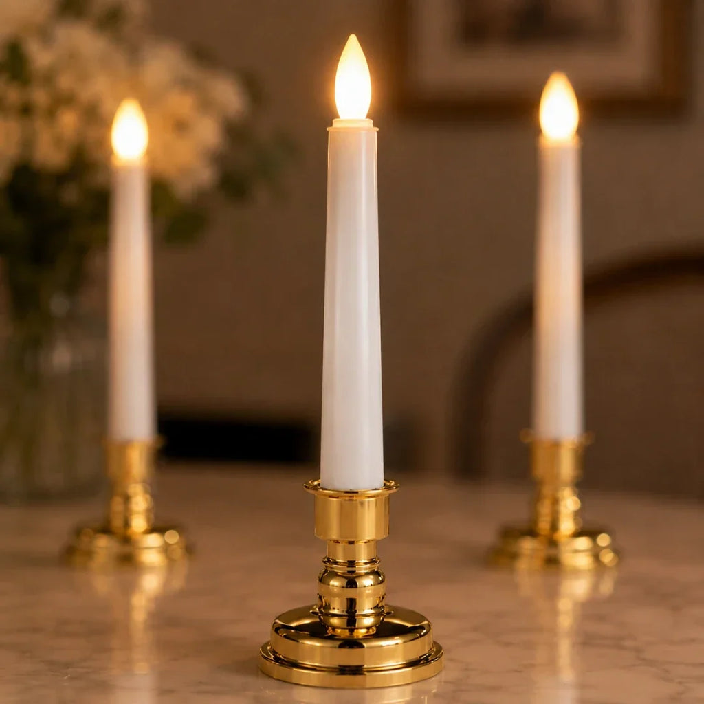 Flameless LED Pillar Candles, Set of 3, with Remote Control – Cordless Mood Lighting Candle Lights