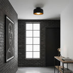 Round Glass Globe Ceiling Light with Wood-Grain Interior – Ø 22 cm, G9, Wall Mountable for Hallway, Kitchen & Bedroom