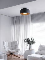Round Glass Globe Ceiling Light with Wood-Grain Interior – Ø 22 cm, G9, Wall Mountable for Hallway, Kitchen & Bedroom