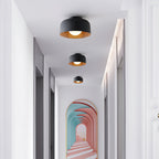 Round Glass Globe Ceiling Light with Wood-Grain Interior – Ø 22 cm, G9, Wall Mountable for Hallway, Kitchen & Bedroom