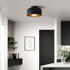 Round Glass Globe Ceiling Light with Wood-Grain Interior – Ø 22 cm, G9, Wall Mountable for Hallway, Kitchen & Bedroom