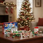 Bauleno | Building Block Advent Calendar for Kids with 12 Blocks for a Christmas Tree