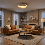 Dimmable Cylinder LED Ceiling Light – Iron & Acrylic Flush Light for Living Room & Bedroom, Ø 40–60 cm