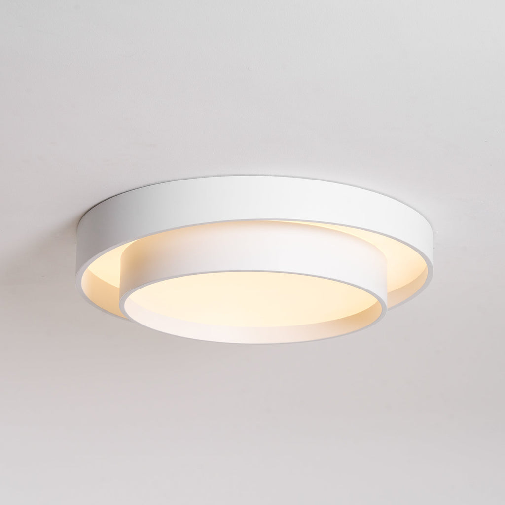 Dimmable Cylinder LED Ceiling Light – Iron & Acrylic Flush Light for Living Room & Bedroom, Ø 40–60 cm