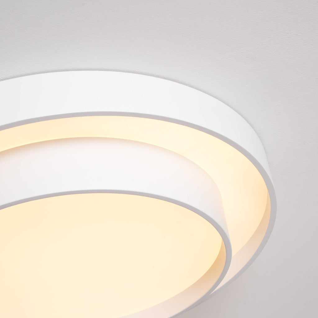 Dimmable Cylinder LED Ceiling Light – Iron & Acrylic Flush Light for Living Room & Bedroom, Ø 40–60 cm