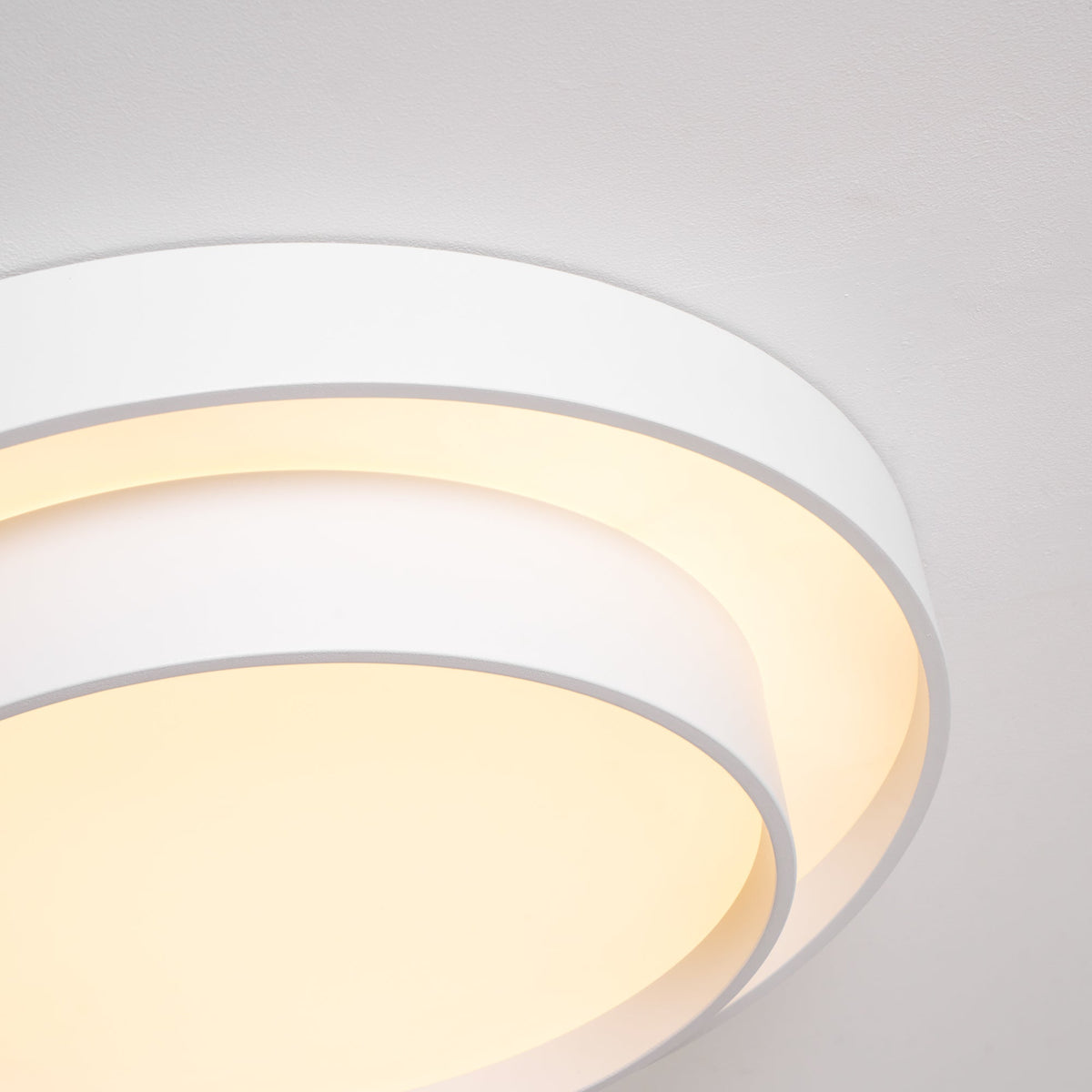 Dimmable Cylinder LED Ceiling Light – Iron & Acrylic Flush Light for Living Room & Bedroom, Ø 40–60 cm