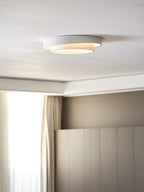 Dimmable Cylinder LED Ceiling Light – Iron & Acrylic Flush Light for Living Room & Bedroom, Ø 40–60 cm