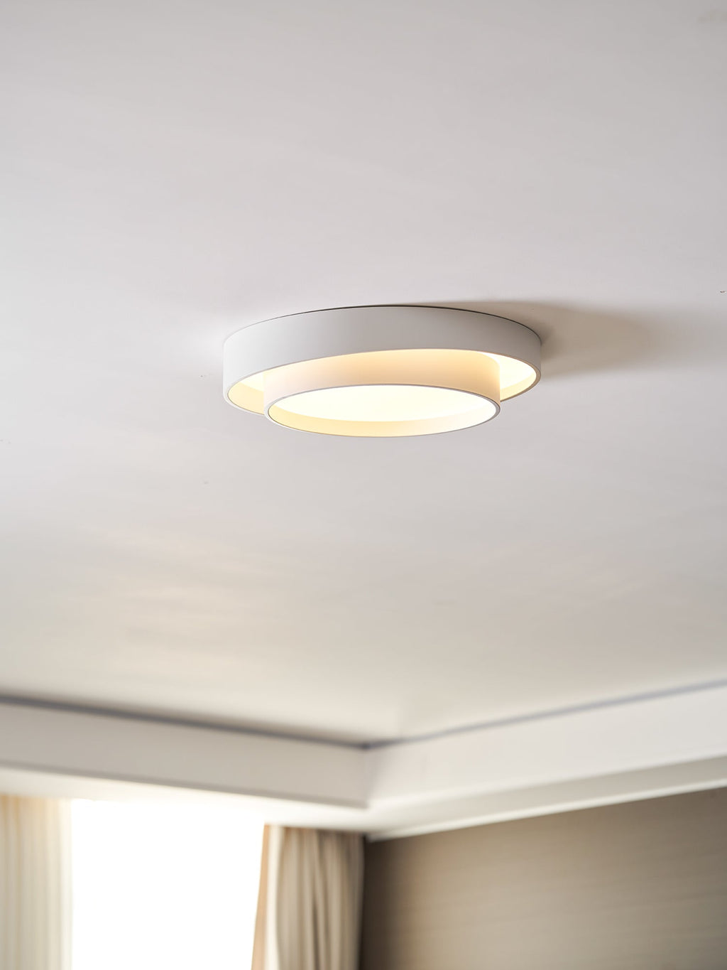 Dimmable Cylinder LED Ceiling Light – Iron & Acrylic Flush Light for Living Room & Bedroom, Ø 40–60 cm