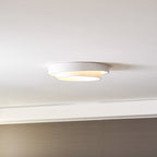 Dimmable Cylinder LED Ceiling Light – Iron & Acrylic Flush Light for Living Room & Bedroom, Ø 40–60 cm