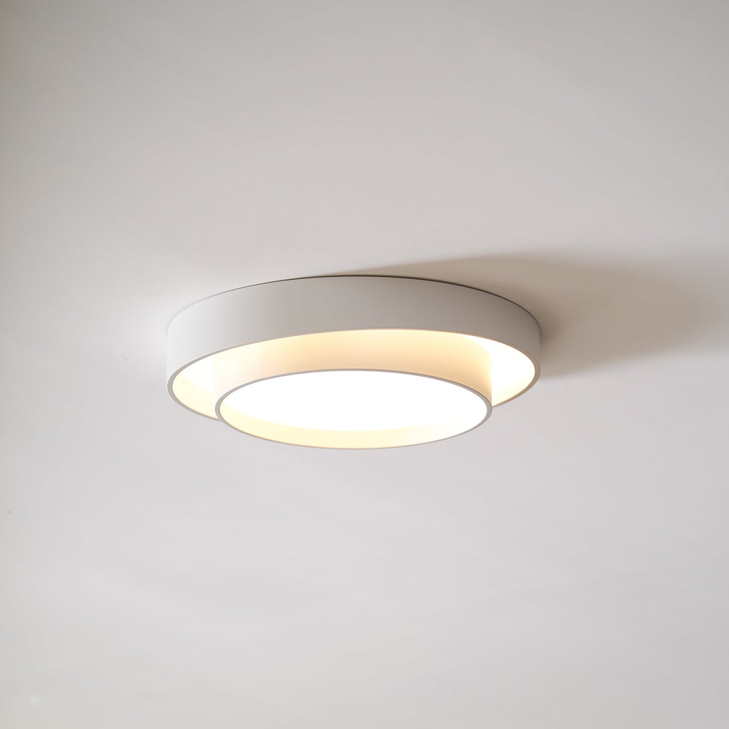 Dimmable Cylinder LED Ceiling Light – Iron & Acrylic Flush Light for Living Room & Bedroom, Ø 40–60 cm