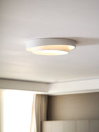 Dimmable Cylinder LED Ceiling Light – Iron & Acrylic Flush Light for Living Room & Bedroom, Ø 40–60 cm