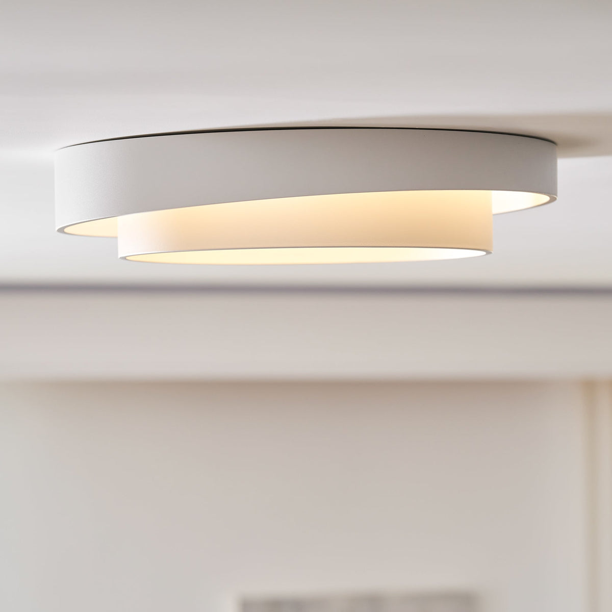 Dimmable Cylinder LED Ceiling Light – Iron & Acrylic Flush Light for Living Room & Bedroom, Ø 40–60 cm