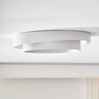 Dimmable Cylinder LED Ceiling Light – Iron & Acrylic Flush Light for Living Room & Bedroom, Ø 40–60 cm