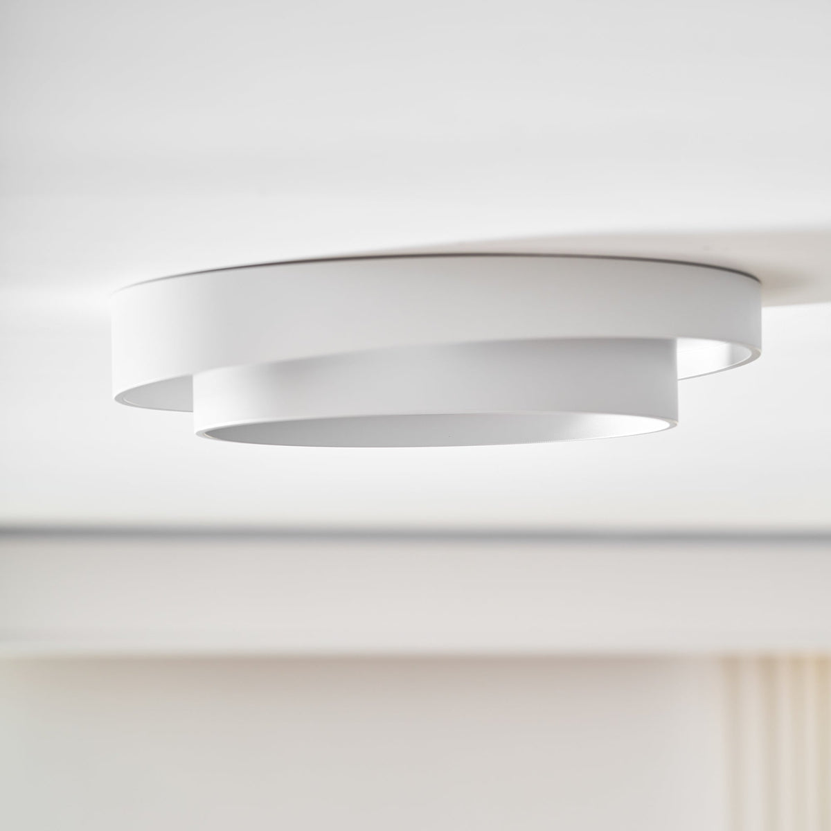 Dimmable Cylinder LED Ceiling Light – Iron & Acrylic Flush Light for Living Room & Bedroom, Ø 40–60 cm