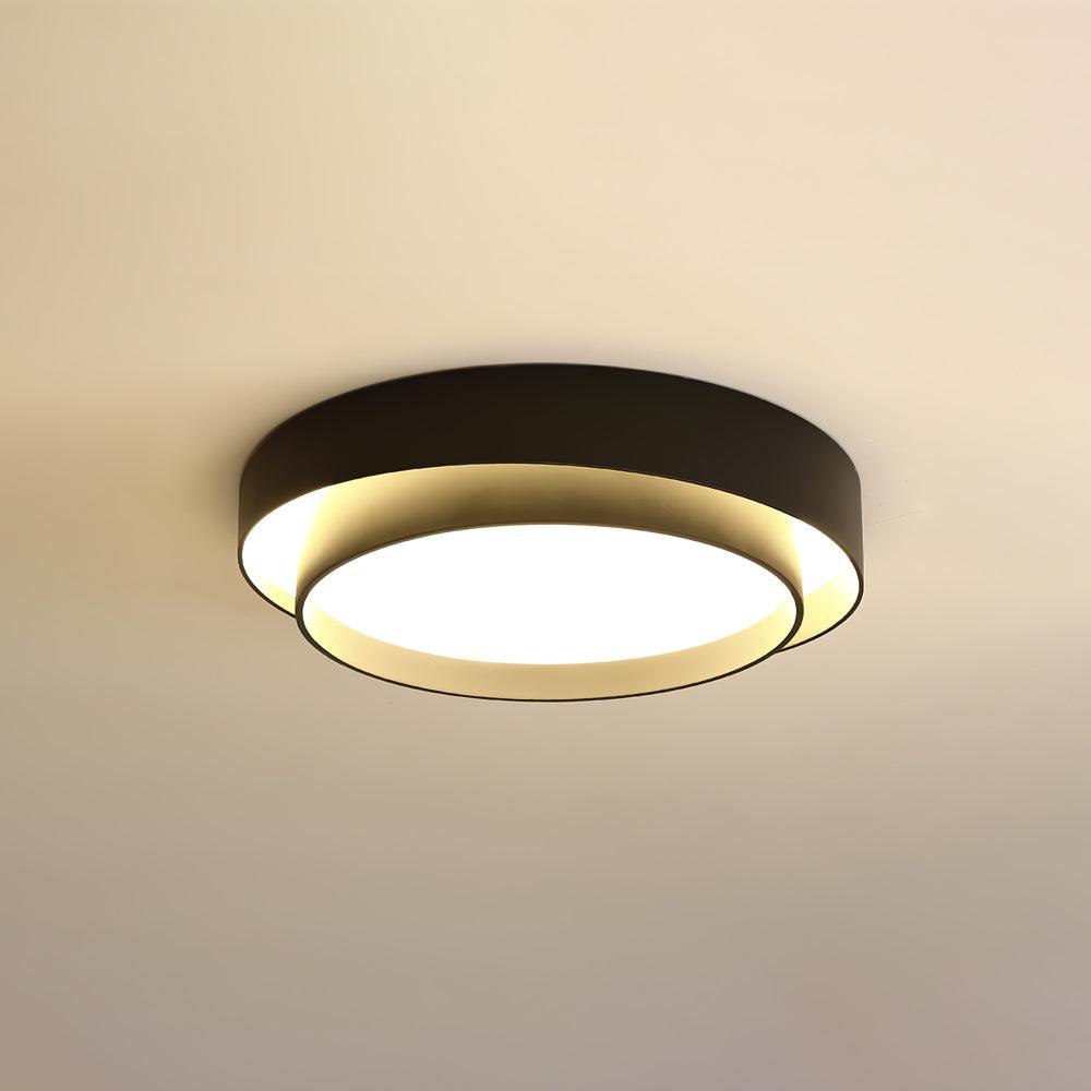 Dimmable Cylinder LED Ceiling Light – Iron & Acrylic Flush Light for Living Room & Bedroom, Ø 40–60 cm