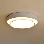 Dimmable Cylinder LED Ceiling Light – Iron & Acrylic Flush Light for Living Room & Bedroom, Ø 40–60 cm