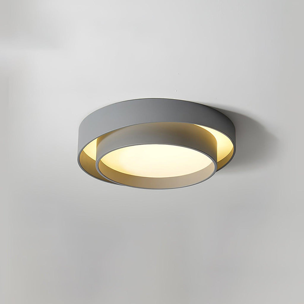 Dimmable Cylinder LED Ceiling Light – Iron & Acrylic Flush Light for Living Room & Bedroom, Ø 40–60 cm