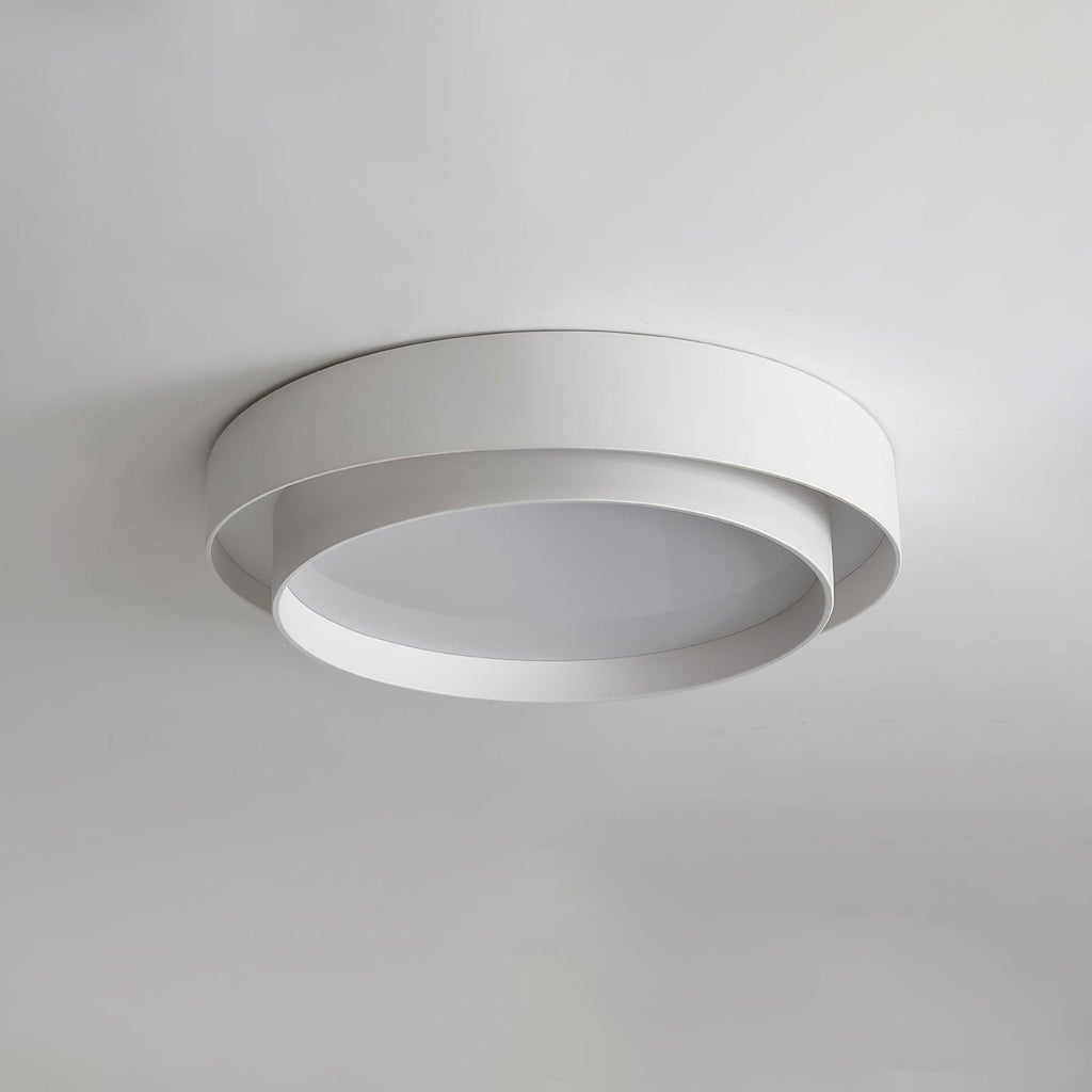 Dimmable Cylinder LED Ceiling Light – Iron & Acrylic Flush Light for Living Room & Bedroom, Ø 40–60 cm