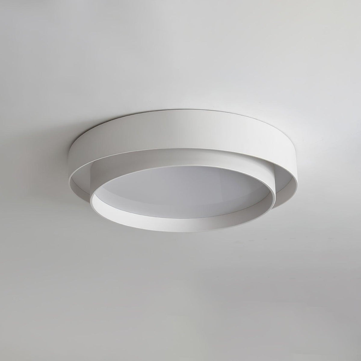 Dimmable Cylinder LED Ceiling Light – Iron & Acrylic Flush Light for Living Room & Bedroom, Ø 40–60 cm